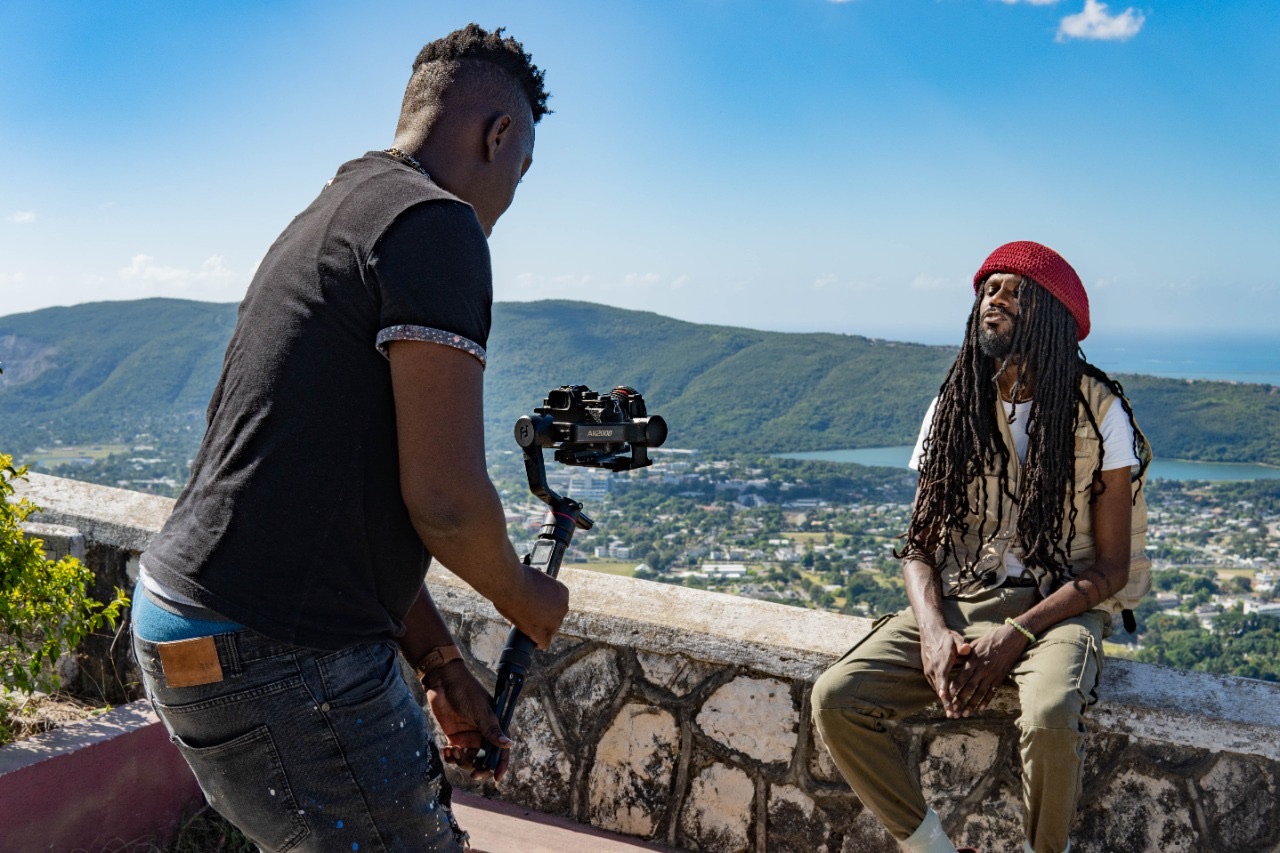 Promaxx filming an artist on location in Jamaica